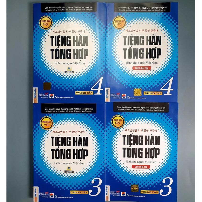 Combo Sách Giáo Trình Tiếng Hàn Tổng Hợp Trung Cấp 3 & 4