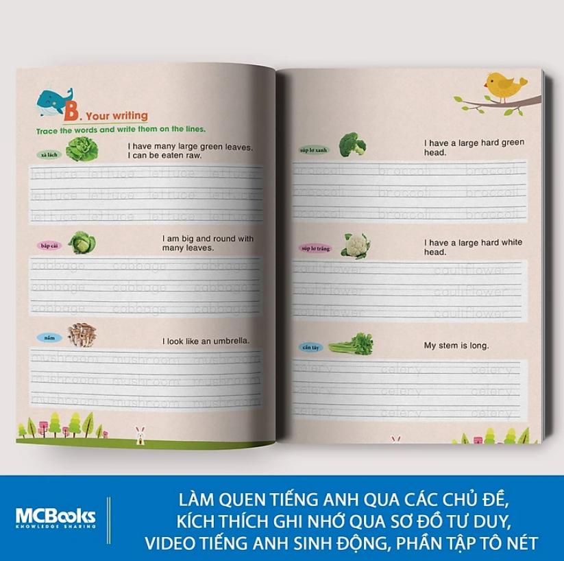 Sách Easy English Writing for Kid – Khu vườn của bé