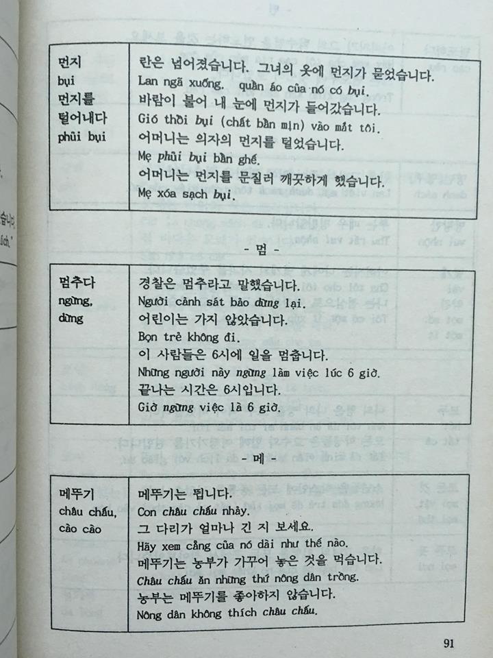 Sách 2000 từ và mẫu câu Hàn – Việt