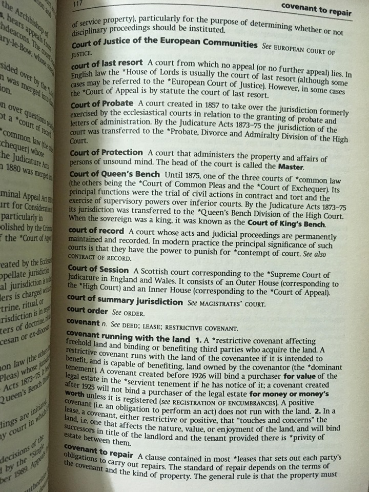 Oxford dictionary of Law new edition