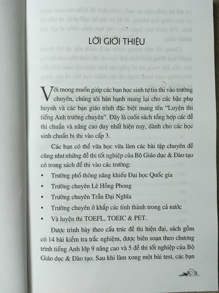 Luyện thi tiếng anh trường chuyên 