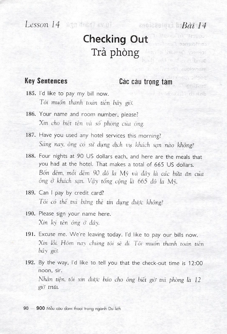Sách 900 mẫu câu đàm thoại trong ngành du lịch