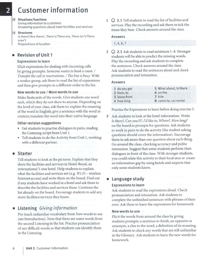 Sách Highly Recommended 2 Teacher’s Book - Intermediate, 2010, English for the hotel and catering industry, Trish Stott