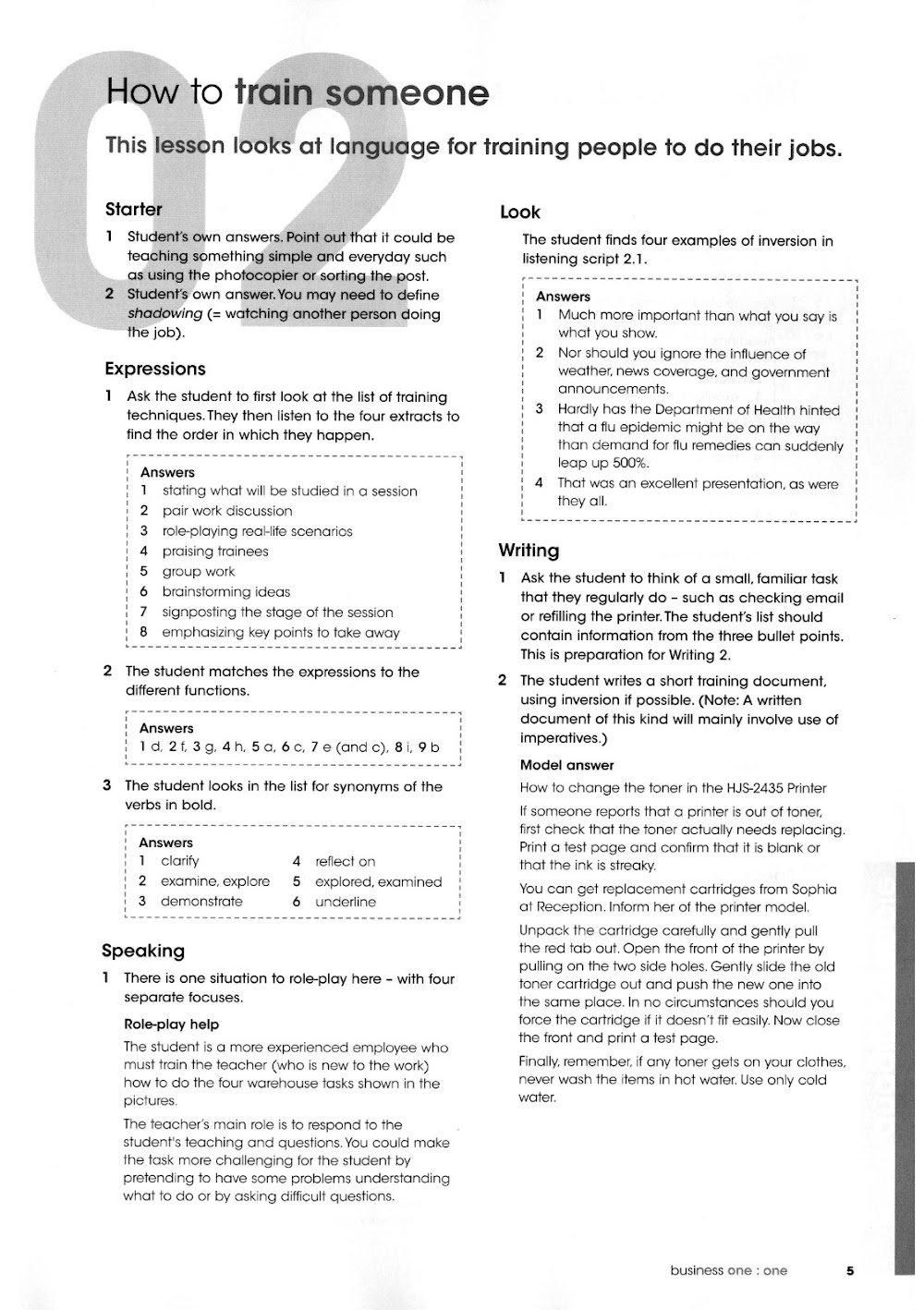Sách Business One To One Teacher’s Book - Advanced, Oxford business english, Business one:one