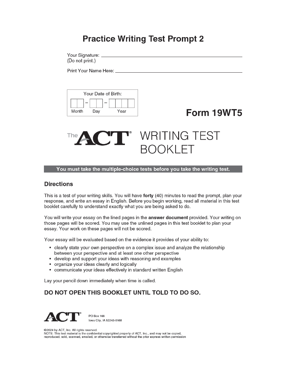 Sách The Official ACT Prep Guide 2024 - 2025, Wiley, From The Makers Of The ACT