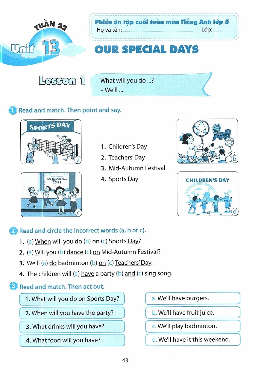 Sách Phiếu ôn tập cuối tuần môn tiếng Anh 5 Global Success 5