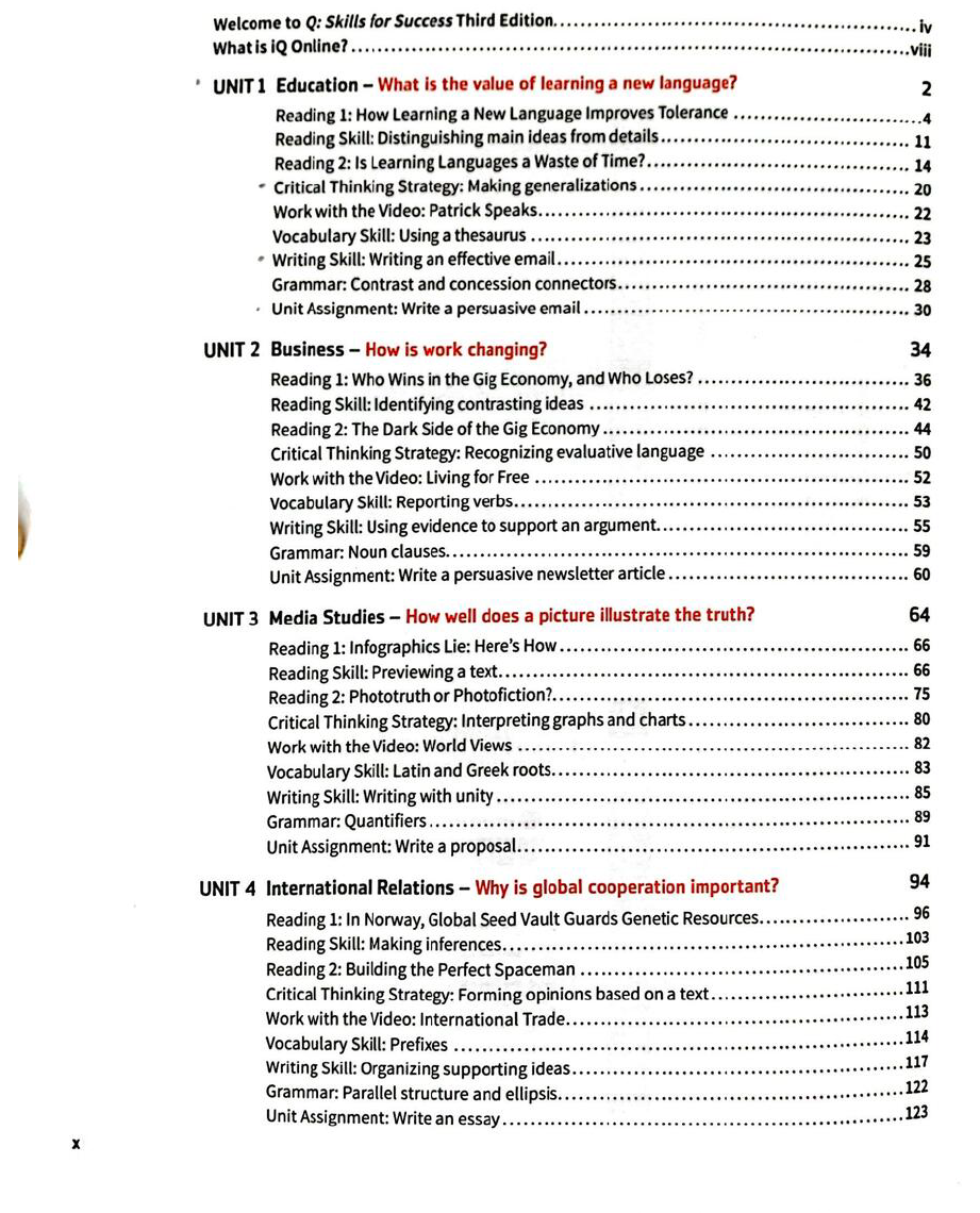 Sách Q skills For Success 5 Reading And writing Student Book - Third Edition 