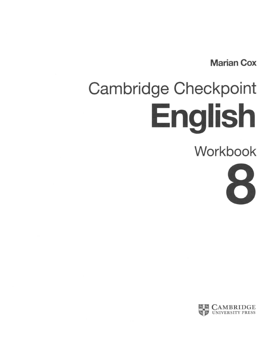 Sách Cambridge Checkpoint English Stage 8 Workbook
