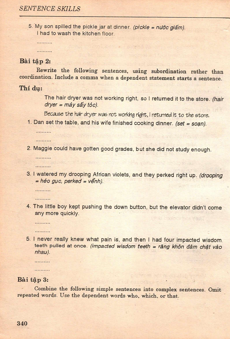 Sách Kỹ năng viết câu - Sentence Skills A book for writers