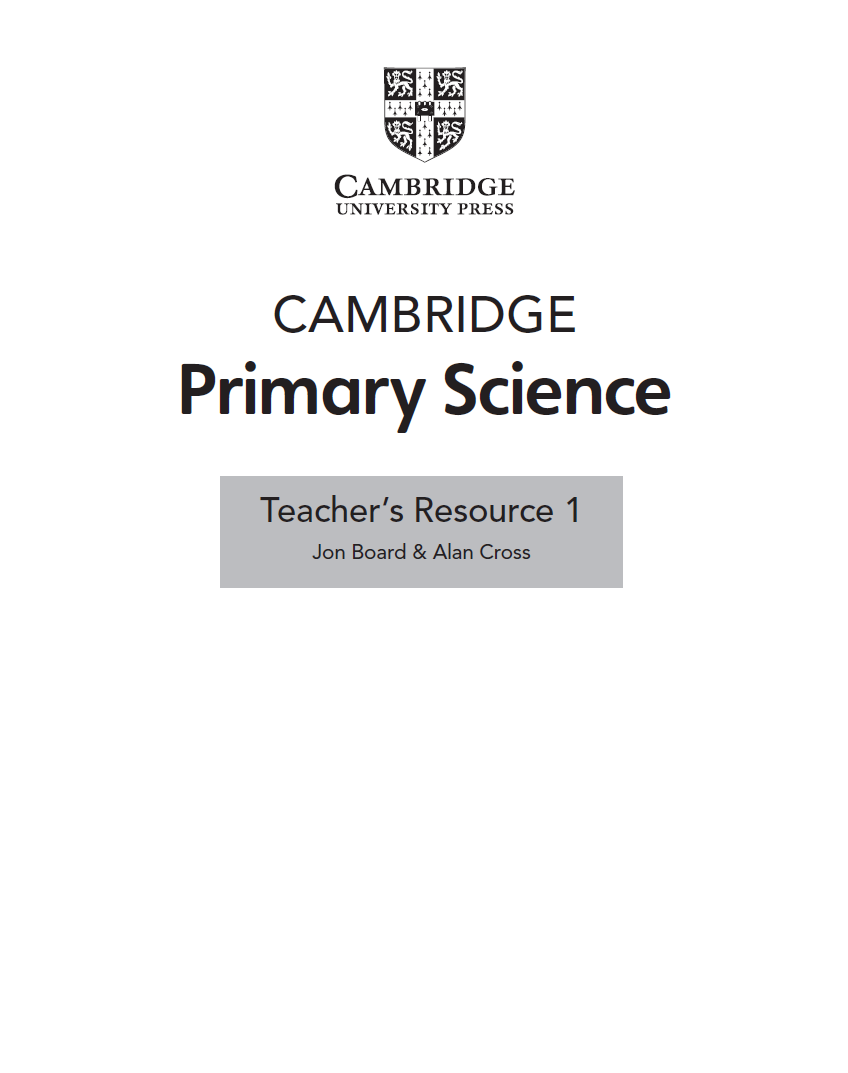 Sách Cambridge Primary Science 1 Teacher’s Resource Book