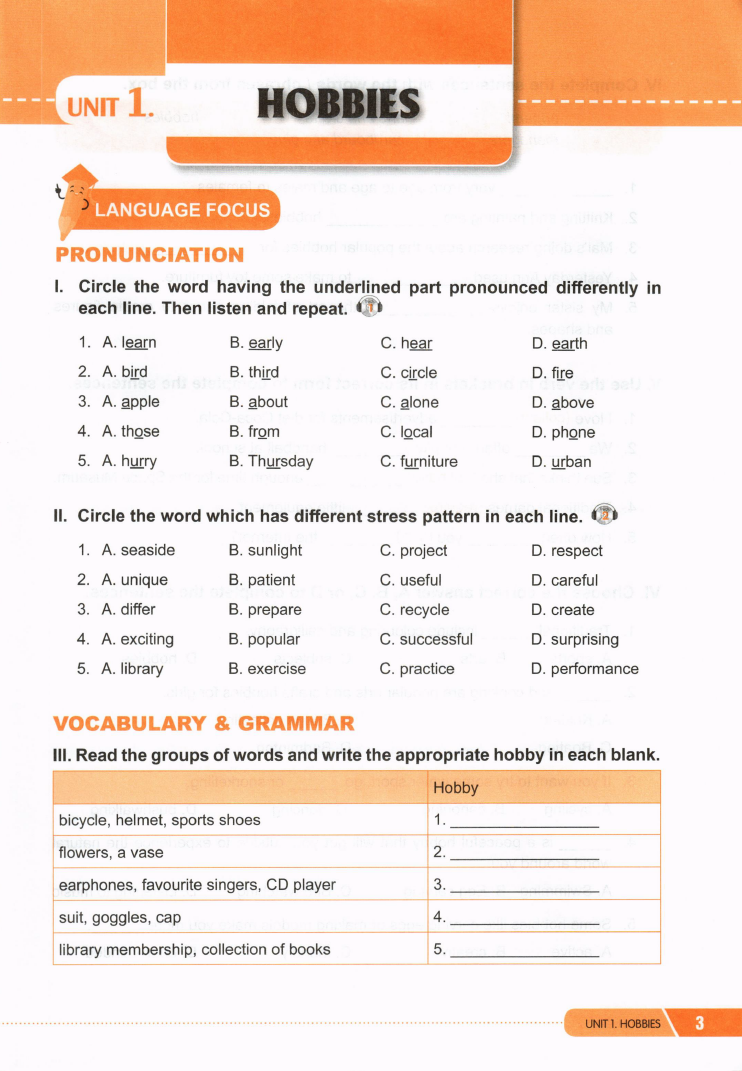 Sách Bài tập phát triển năng lực tiếng Anh 7