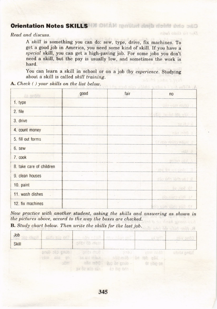 Sách Anh ngữ cho người xuất cảnh, Basic Adult Survival English