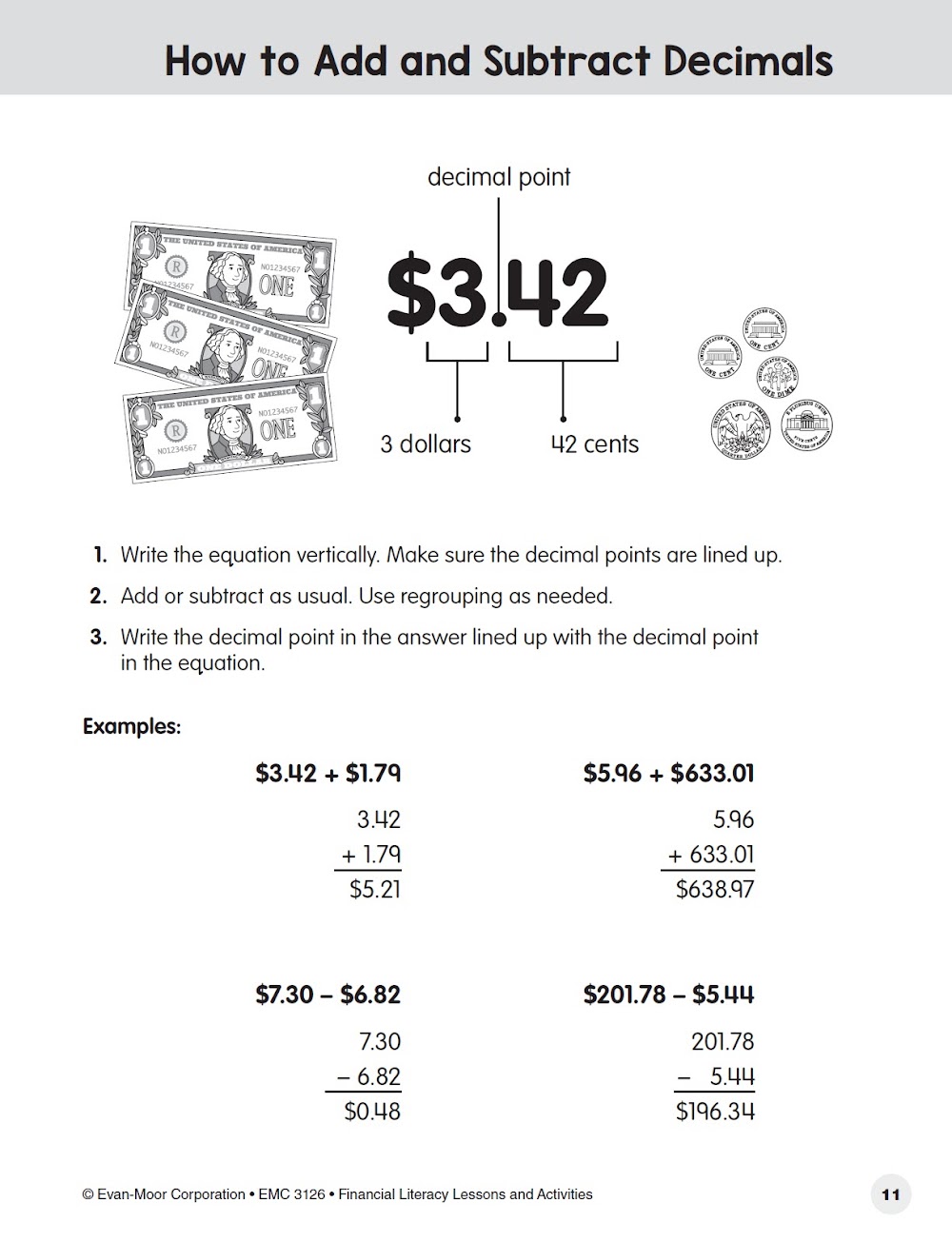 Sách Financial Literacy Lessons and Activities, Grade 6-8
