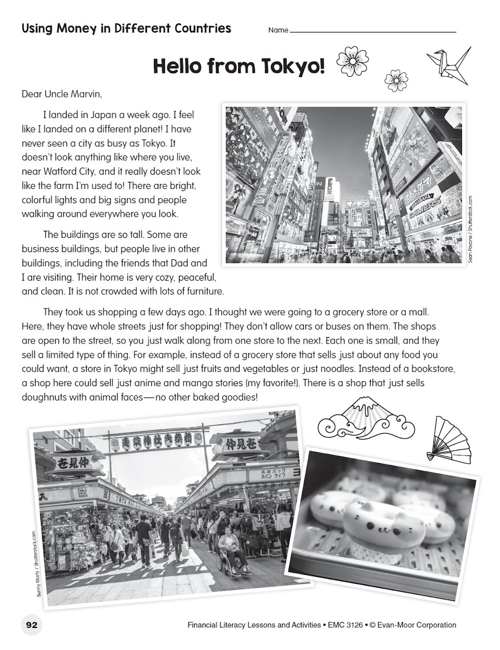 Sách Financial Literacy Lessons and Activities, Grade 6-8