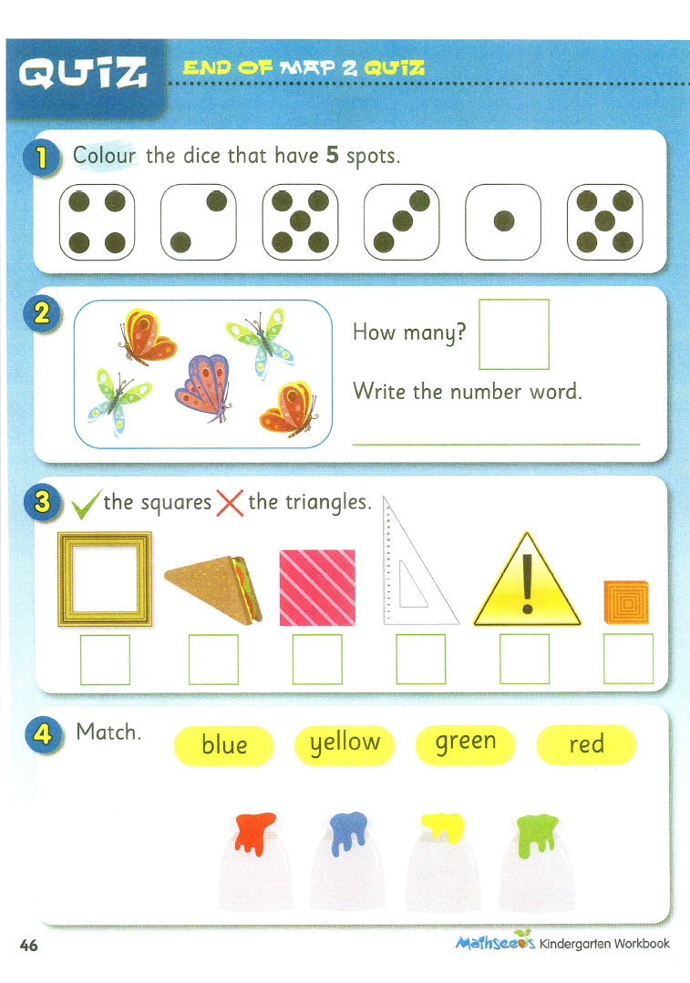 Sách 200 Essential Maths K1 - ABC Mathseeds, Skills For Kindergarten Book 1