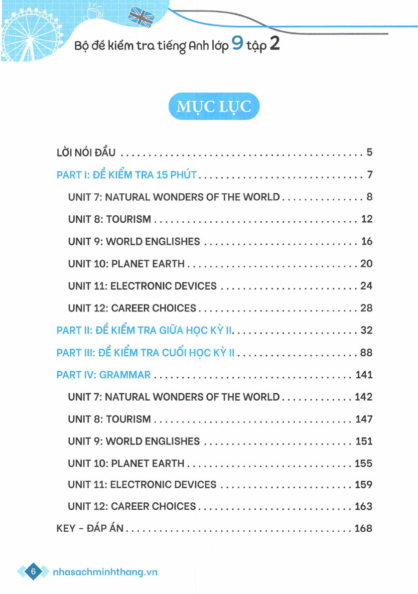 Sách Bộ đề rà soát tiếng Anh lớp 9 tập 2, Global Success 9