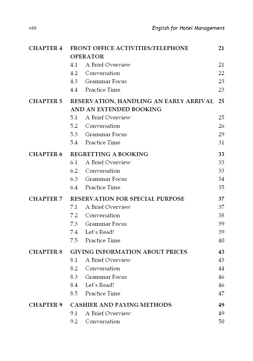 Sách English for Hotel Management