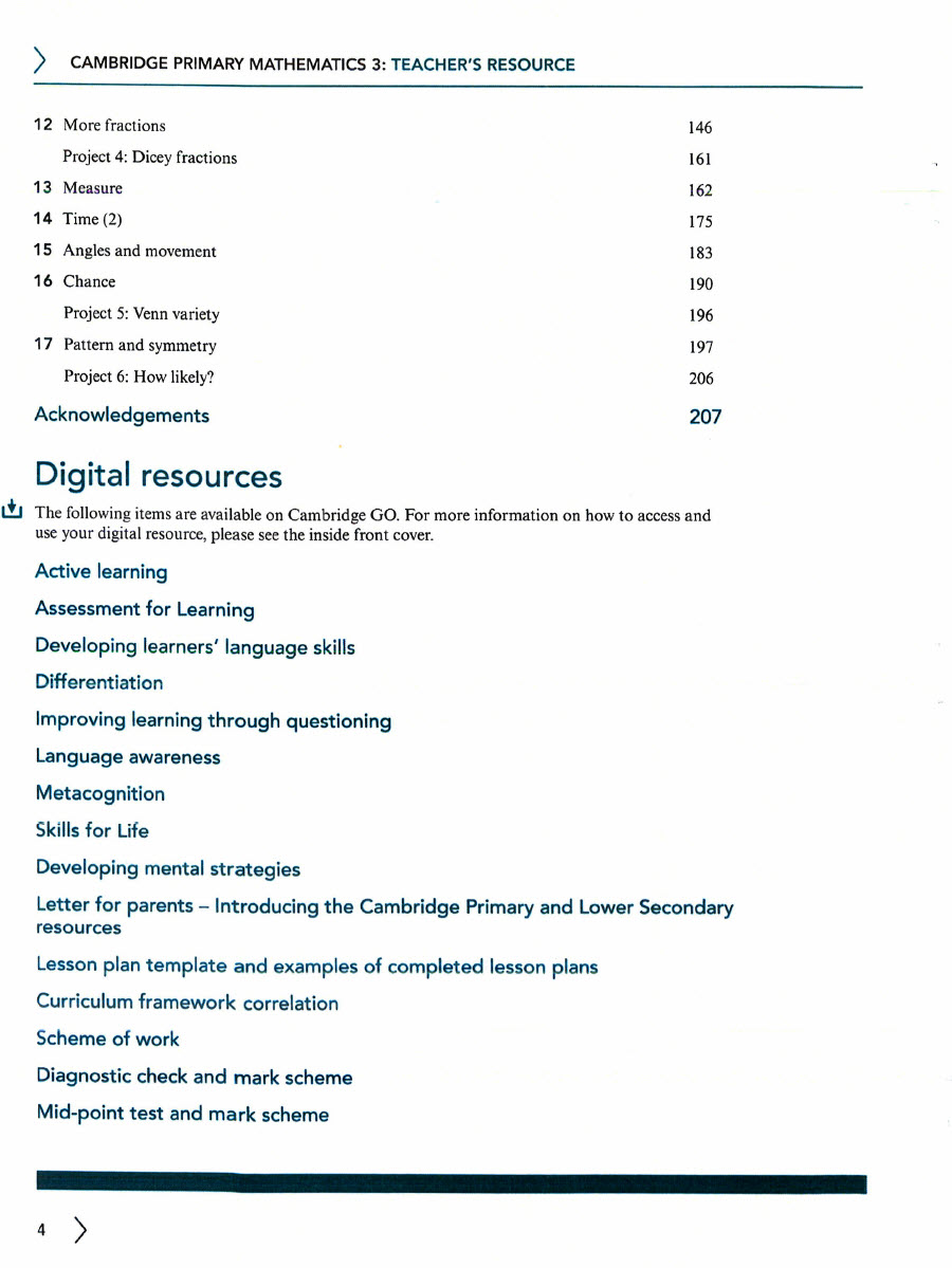 Sách Cambridge Primary Mathematics 3 Teacher’s Resource 3