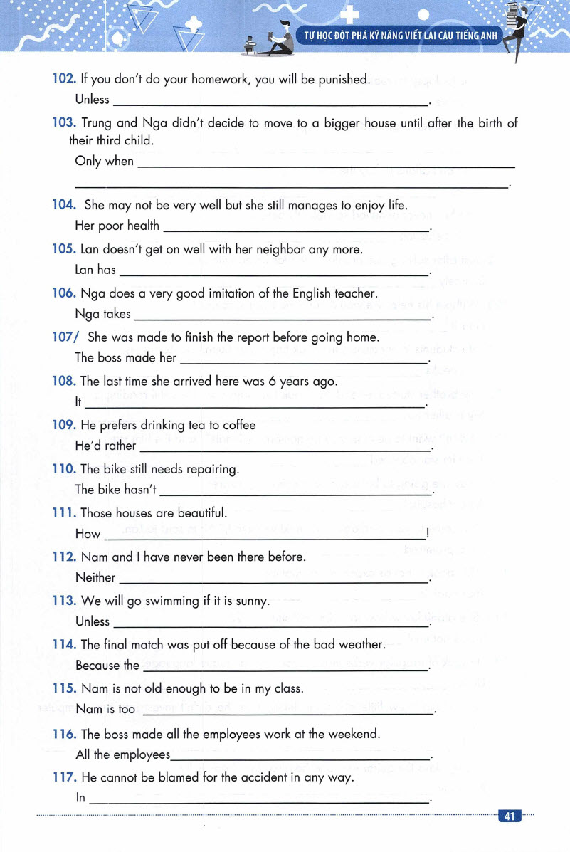 Sách Tự học đột phá kỹ năng viết lại câu tiếng Anh