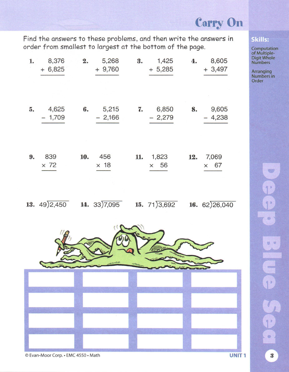 Sách Skill Sharpeners Math Grade 6