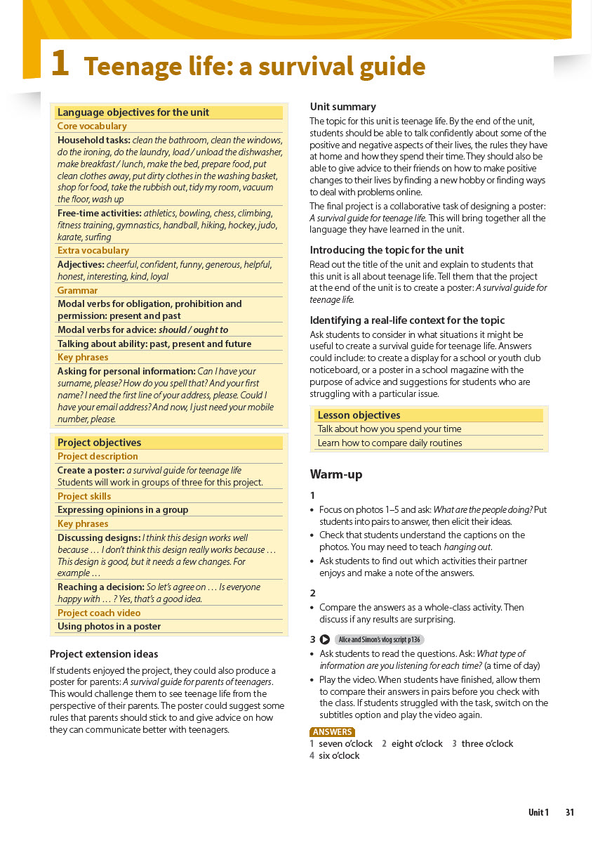 Sách Harmonize 3 Teacher’s Guide - Harmonize B1