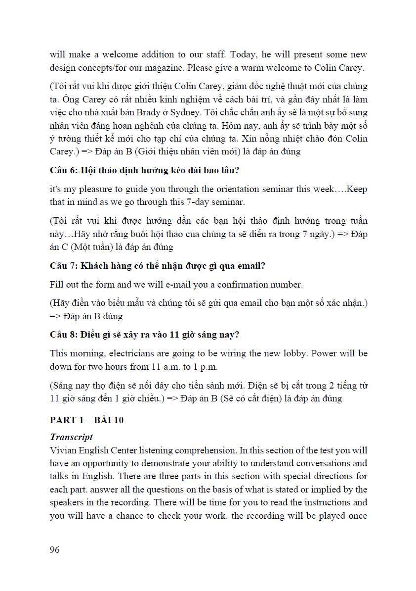 Sách Tài liệu ôn thi Vstep B1,B2,C1 - Listening
