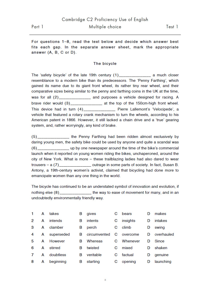Sách Use Of English - Another Ten Practice Tests For The Cambridge C2 Proficiency, 10 practice tests + Answers