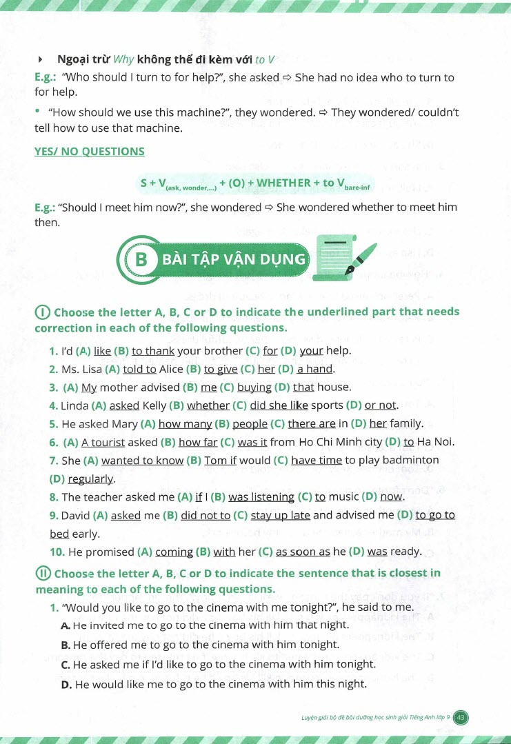 Sách Luyện giải bộ đề bồi dưỡng học sinh giỏi tiếng Anh lớp 9