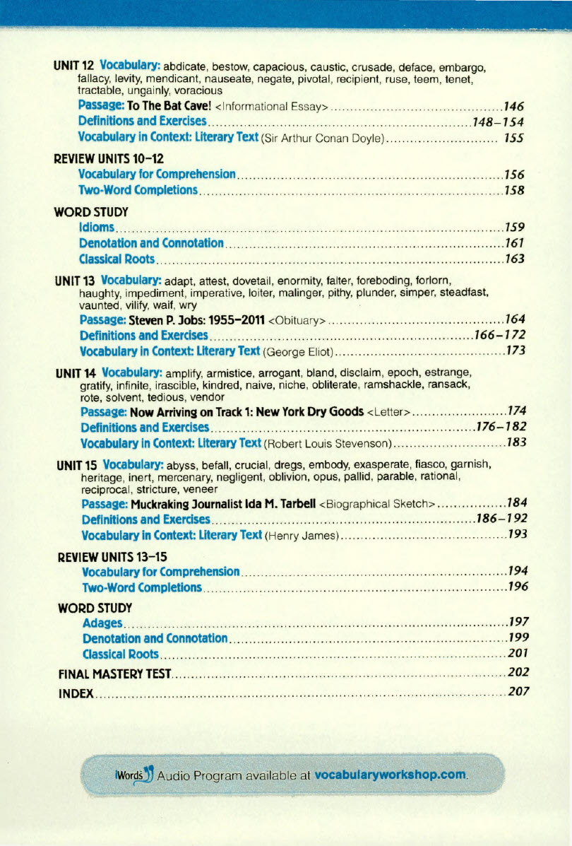 Sách Vocabulary Workshop Level C (Grade 8)