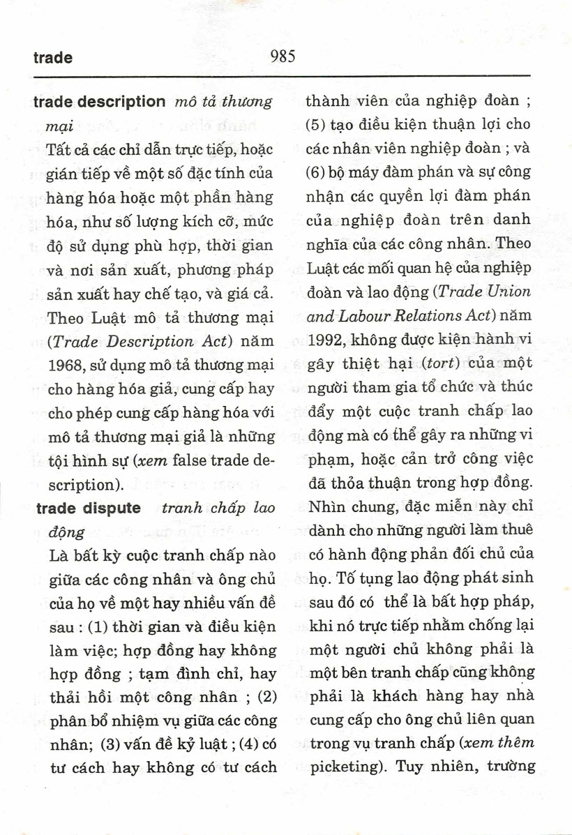 Sách Tự điển pháp luật Anh Việt, Dictionary of Law English Vietnamese