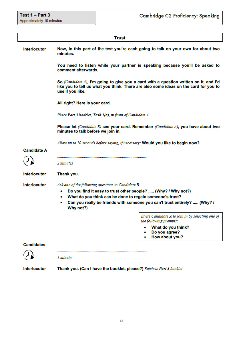 Sách Speaking CPE - Ten Practice Tests For The Cambridge C2 Proficiency, Luis Porras Wadley