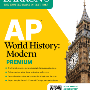 Sách AP World History Modern Premium 2025 - Barrons By John McCannon