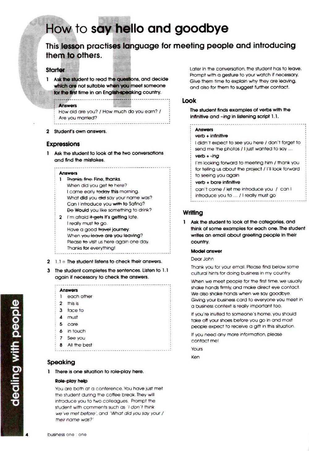 Sách Business One To One Teacher’s Book, Pre-intermediate, Oxford business english, one:one