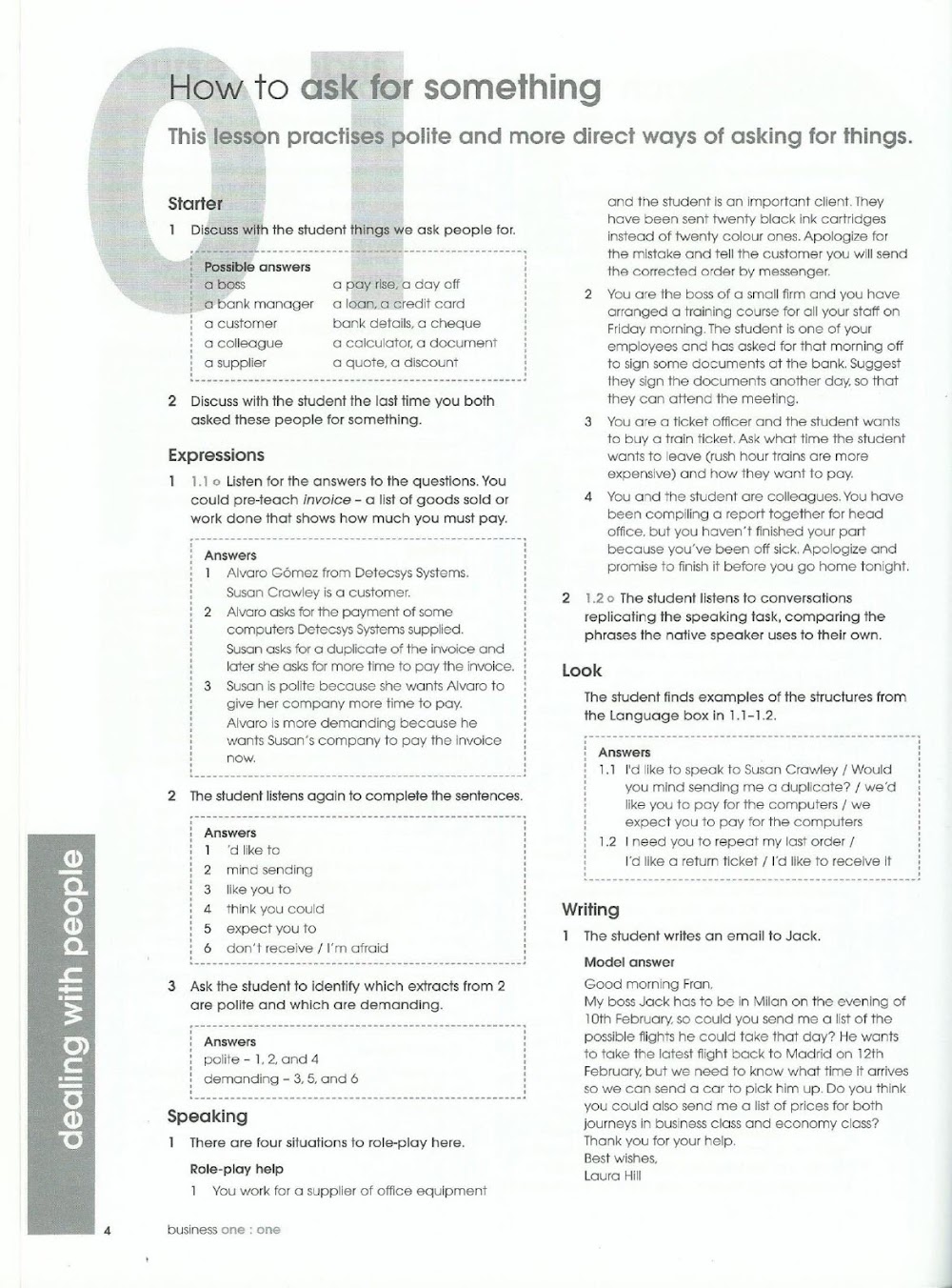 Sách Business One To One Teacher’s Book - Intermediate + Oxford business english, business one:one