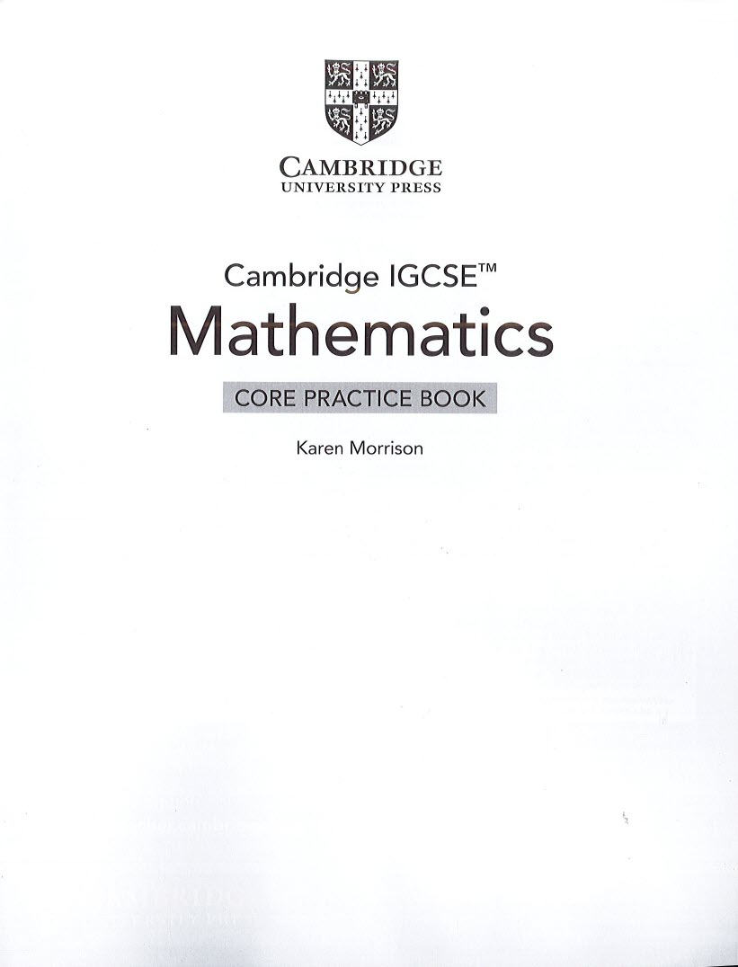 Sách Cambridge IGCSE Mathematics Core Practice Book