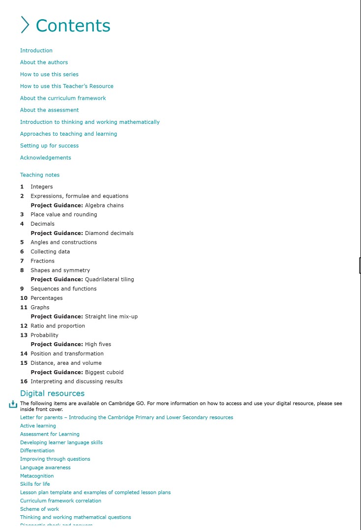 Sách Cambridge Lower Secondary Mathematics 8