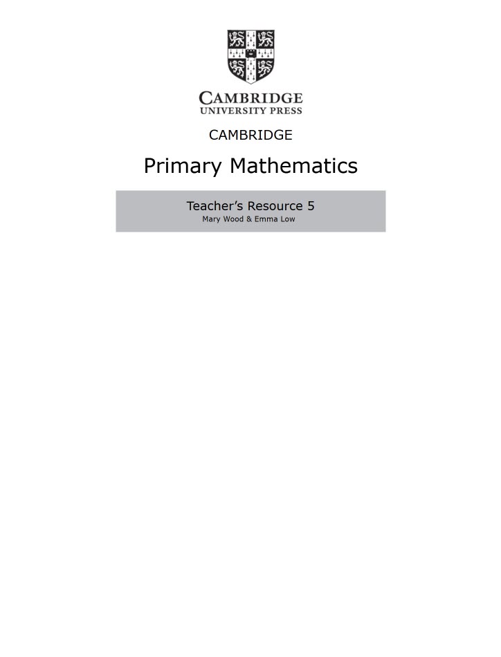 Sách Cambridge Primary Mathematics 5 Teacher’s Resource 5