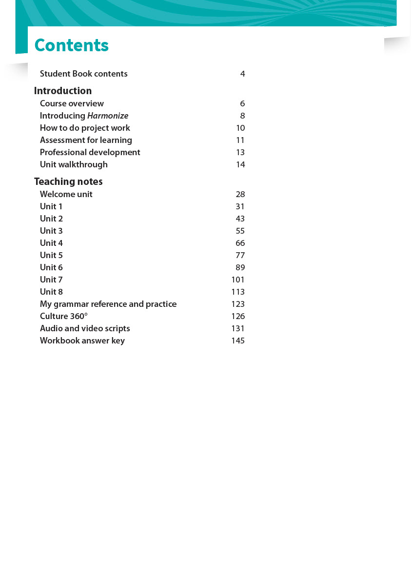 Sách Harmonize 1 Teacher’s Guide - Harmonize A1+