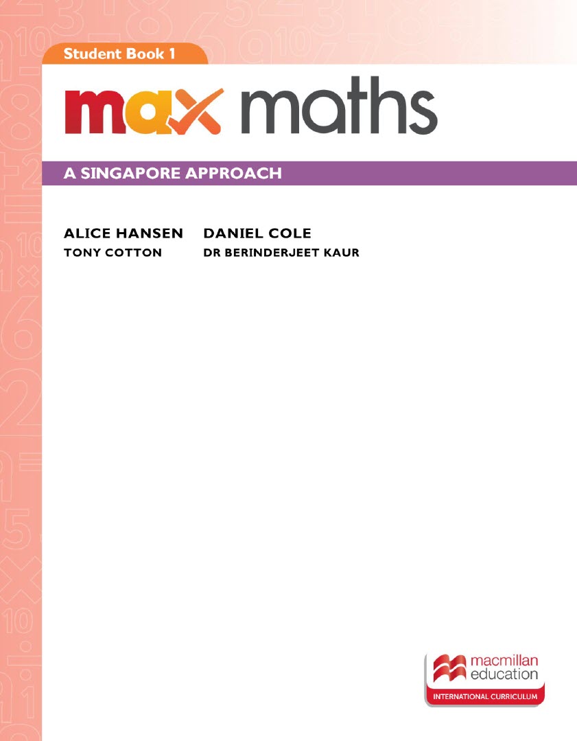 Sách Max Maths Primary 1 Student Book 1, A Singapore Approach