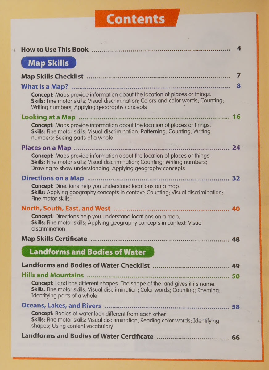 Sách Skill Sharpeners Geography PreK